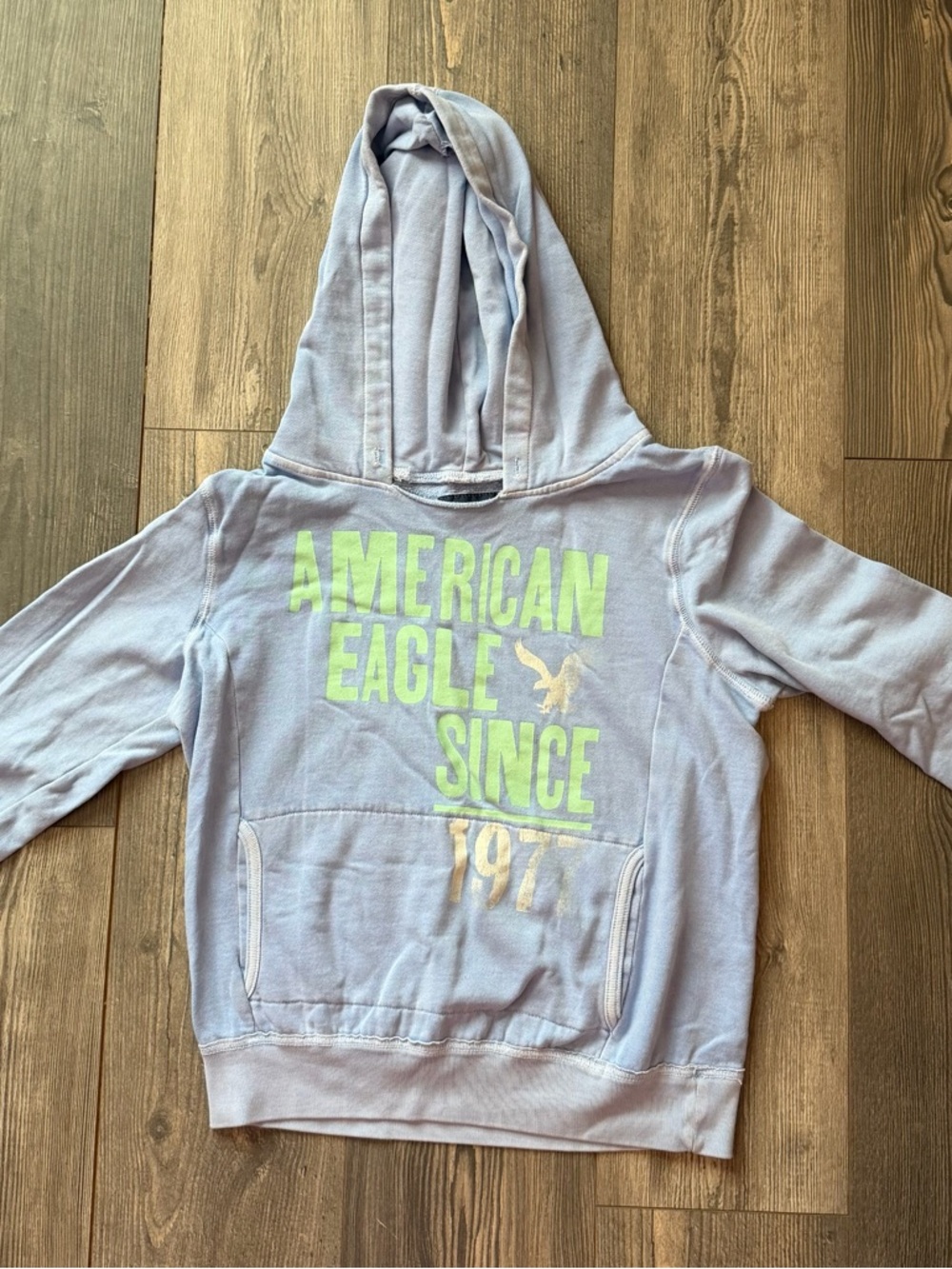 American Eagle Outfitters Girls' Lavender Hooded Sweatshirt with Neon Logo